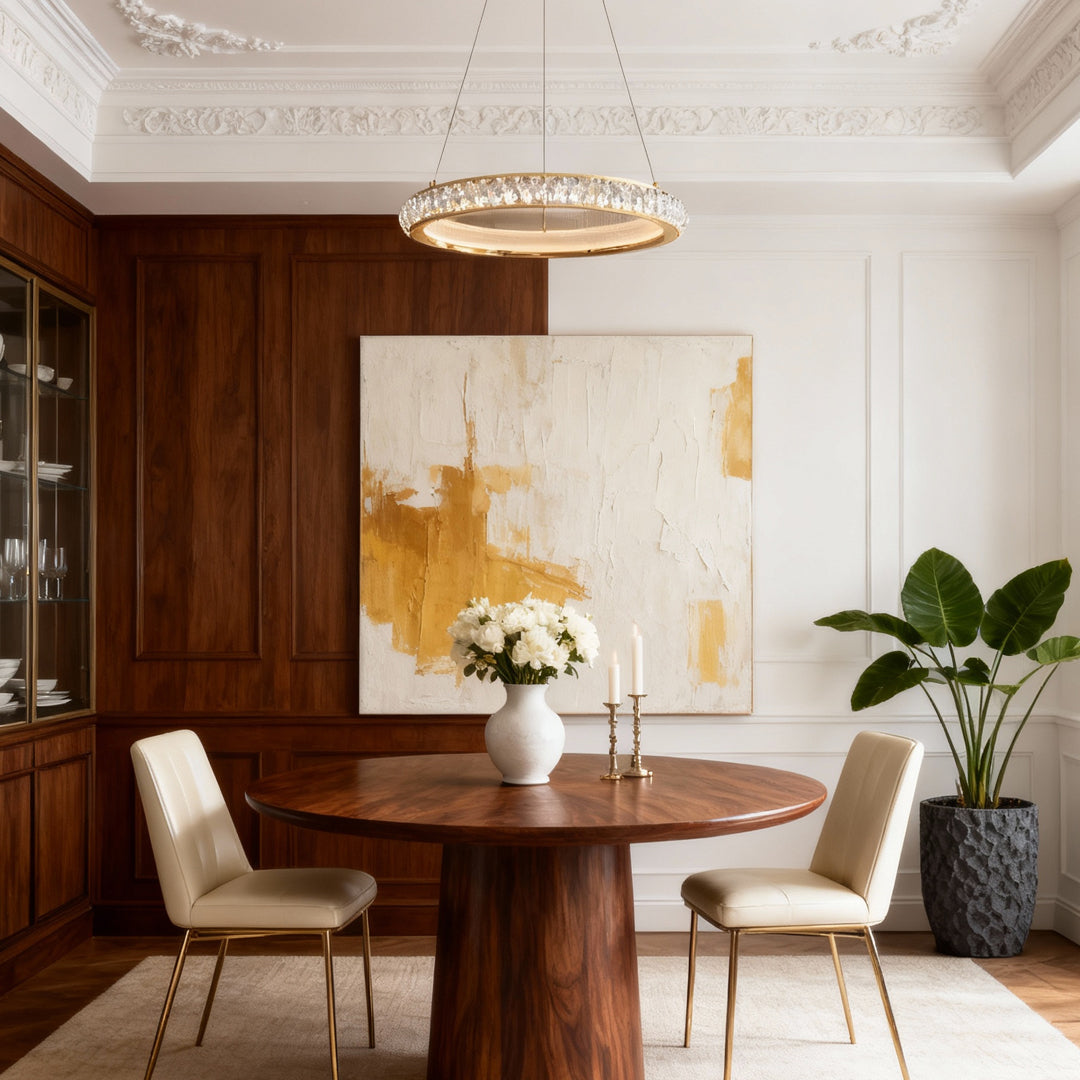 VERITY GILDED CRYSTAL ORB CEILING LUMINAIRE
