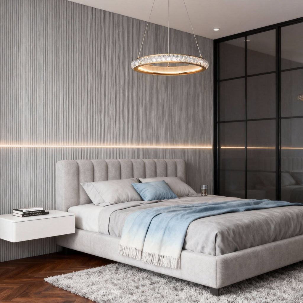 VERITY GILDED CRYSTAL ORB CEILING LUMINAIRE