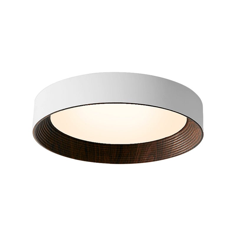 WINTHROP CIRCULAR IRON TRIO DIMMER CEILING LAMP WITH WOODEN FINISH