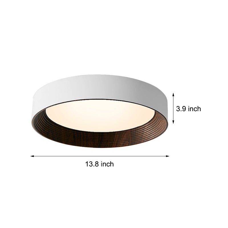 WINTHROP CIRCULAR IRON TRIO DIMMER CEILING LAMP WITH WOODEN FINISH