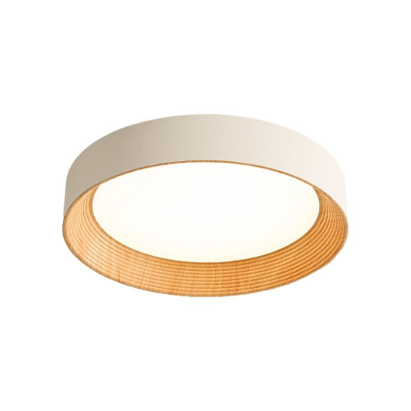 WINTHROP CIRCULAR IRON TRIO DIMMER CEILING LAMP WITH WOODEN FINISH