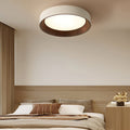 WINTHROP CIRCULAR IRON TRIO DIMMER CEILING LAMP WITH WOODEN FINISH