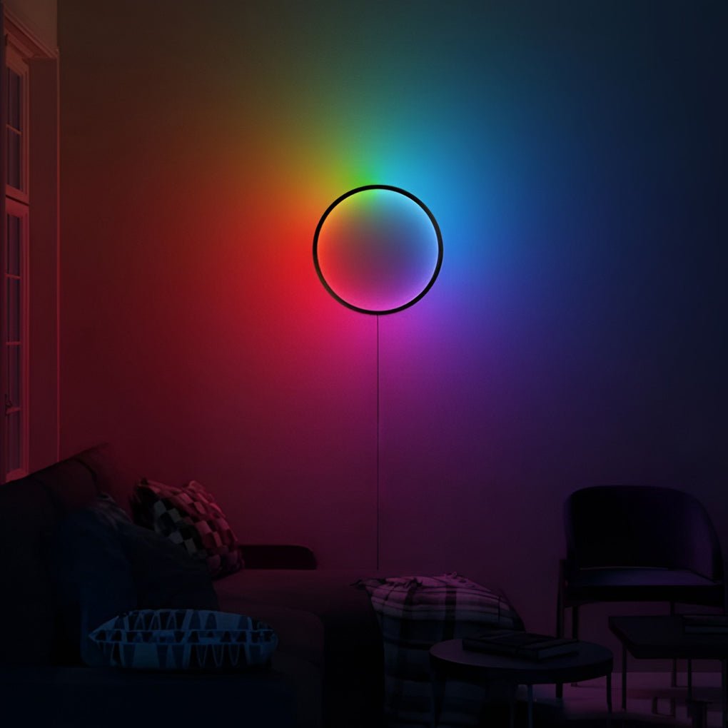WHITBY CIRCLE COLORSHIFT WALL LIGHT WITH TOUCH REMOTE AND WIRELESS APP CONTROL