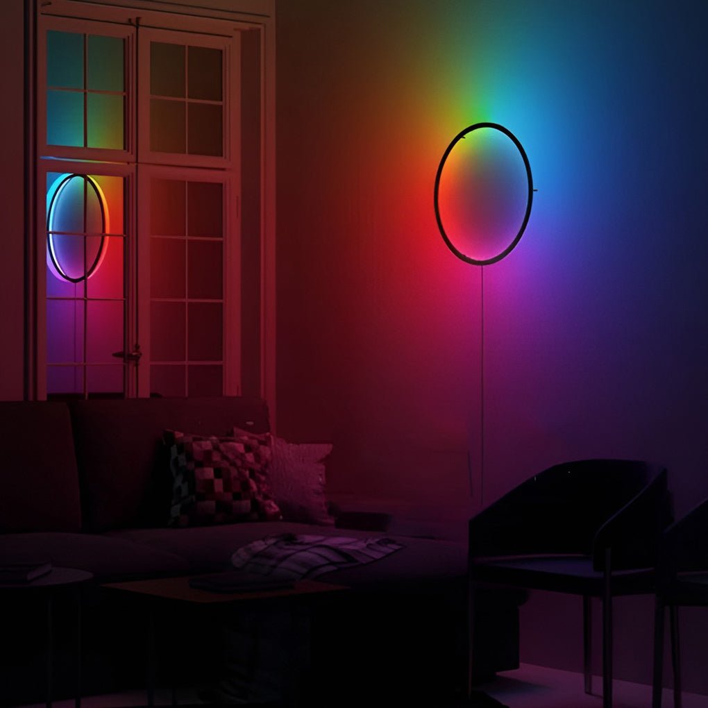 WHITBY CIRCLE COLORSHIFT WALL LIGHT WITH TOUCH REMOTE AND WIRELESS APP CONTROL