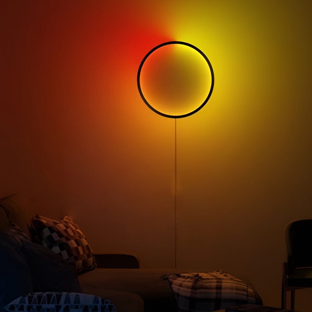 WHITBY CIRCLE COLORSHIFT WALL LIGHT WITH TOUCH REMOTE AND WIRELESS APP CONTROL