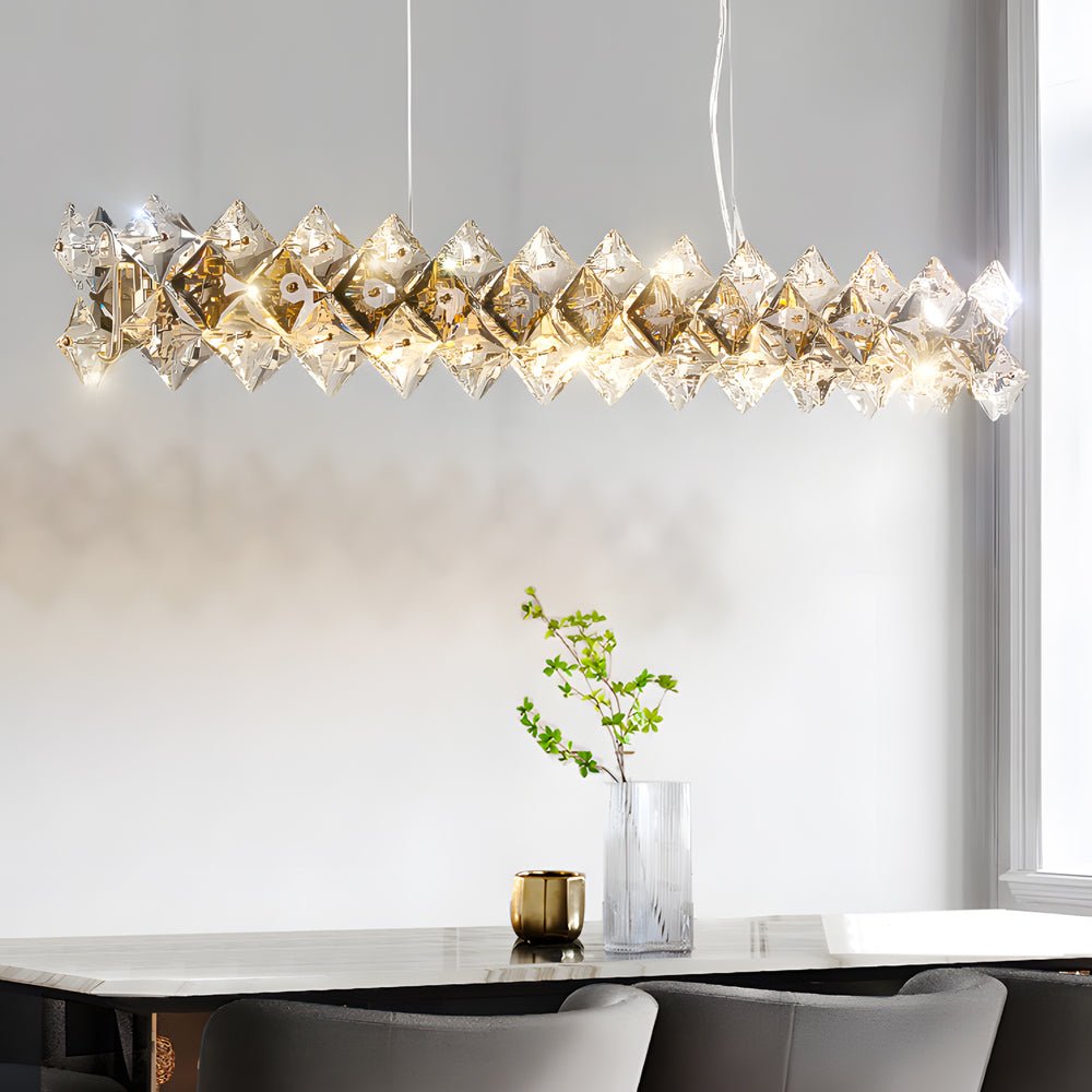 CHARLESTON CRYSTAL RADIANCE 3-TIER DINING CHANDELIER