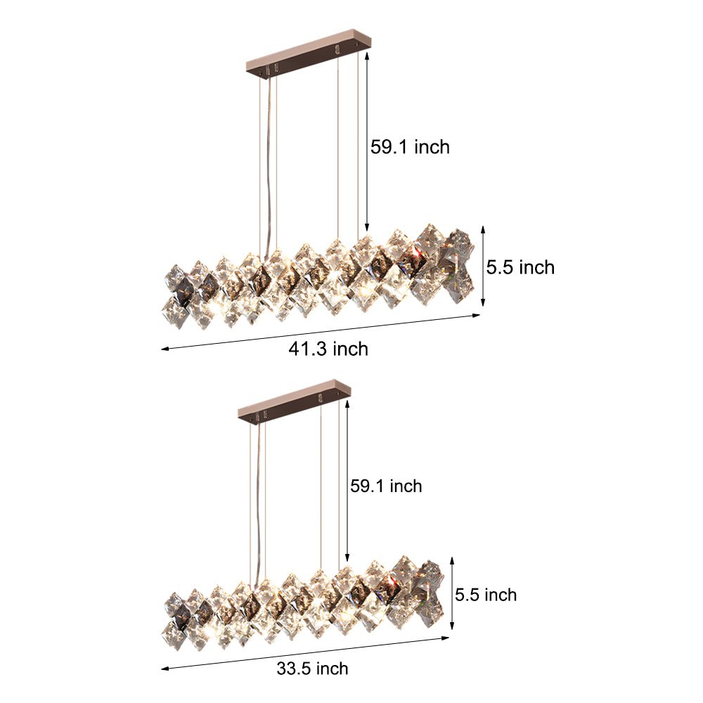 CHARLESTON CRYSTAL RADIANCE 3-TIER DINING CHANDELIER