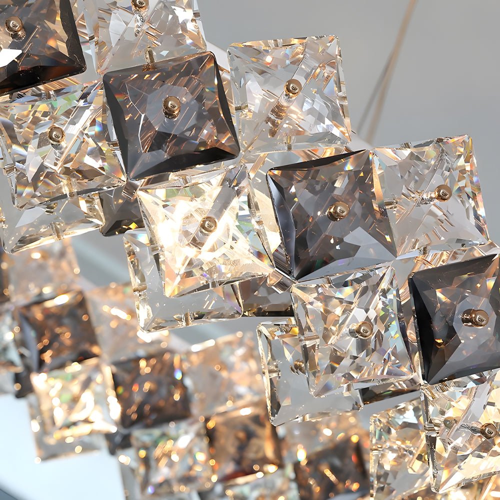 CHARLESTON CRYSTAL RADIANCE 3-TIER DINING CHANDELIER