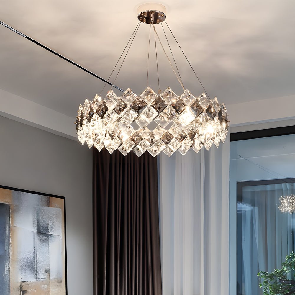 CHARLESTON CRYSTAL RADIANCE 3-TIER DINING CHANDELIER