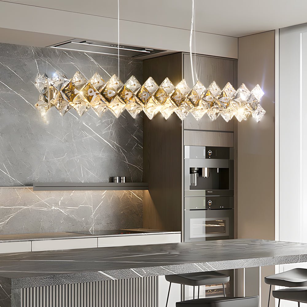 CHARLESTON CRYSTAL RADIANCE 3-TIER DINING CHANDELIER