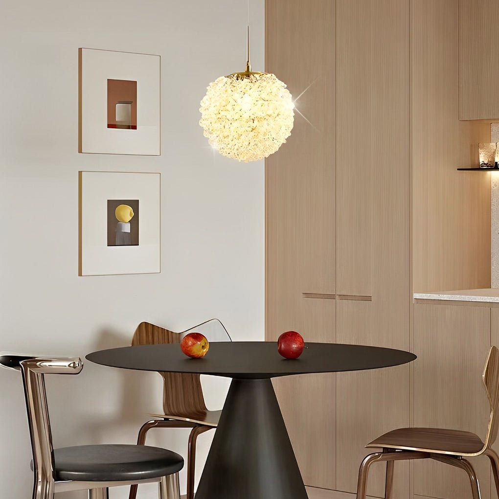 WINSLOW CRYSTAL ORB THREE-TIERED DIMMABLE PENDANT LIGHT"  
2. "FARNWORTH SPHERICAL GLASS HANGING LANTERN WITH VARIABLE BRIGHTNESS"  
3. "HAMPSTEAD POLISHED CRYSTAL GLOBE PENDANT WITH TRIPLE DIMMING"  
4. "BROMLEY LUSTROUS CRYSTAL BALL SUSPENDED LIGHT WITH