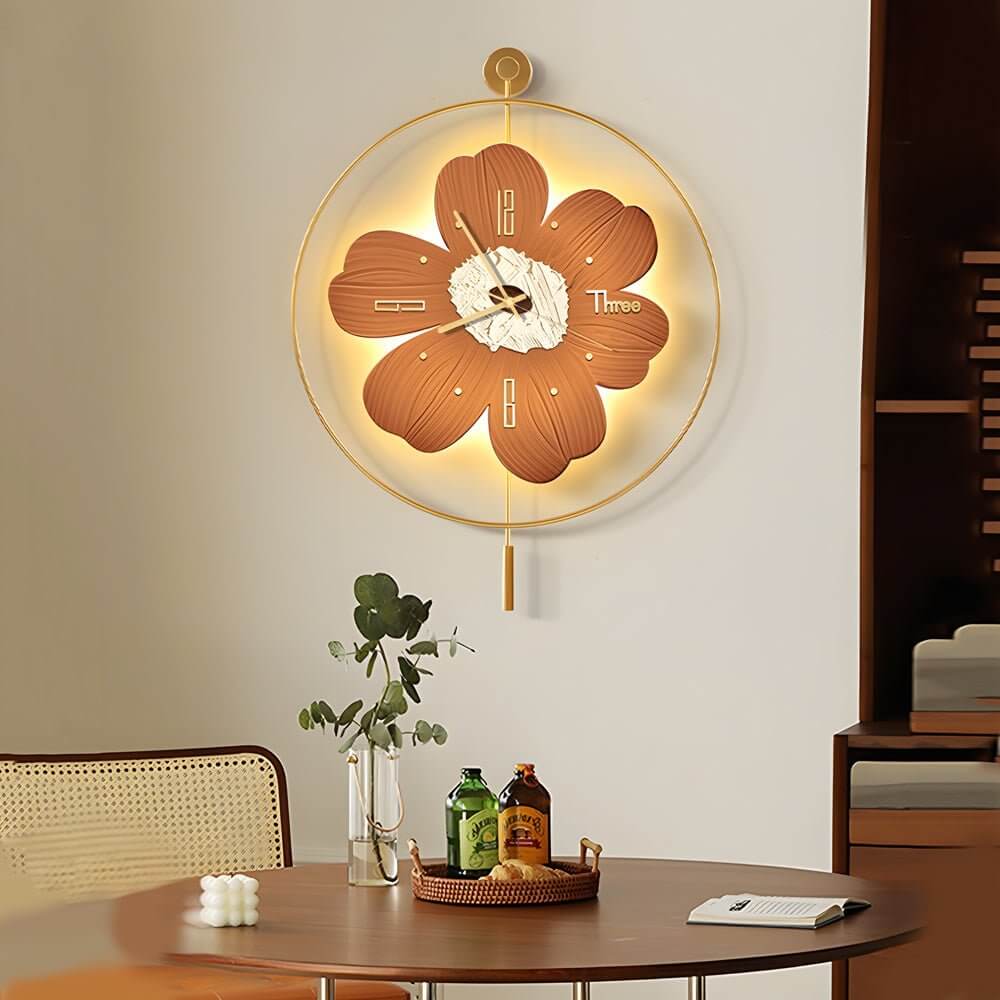 WINTERBOURNE FLORAL CIRCLE LED TIMEPIECE