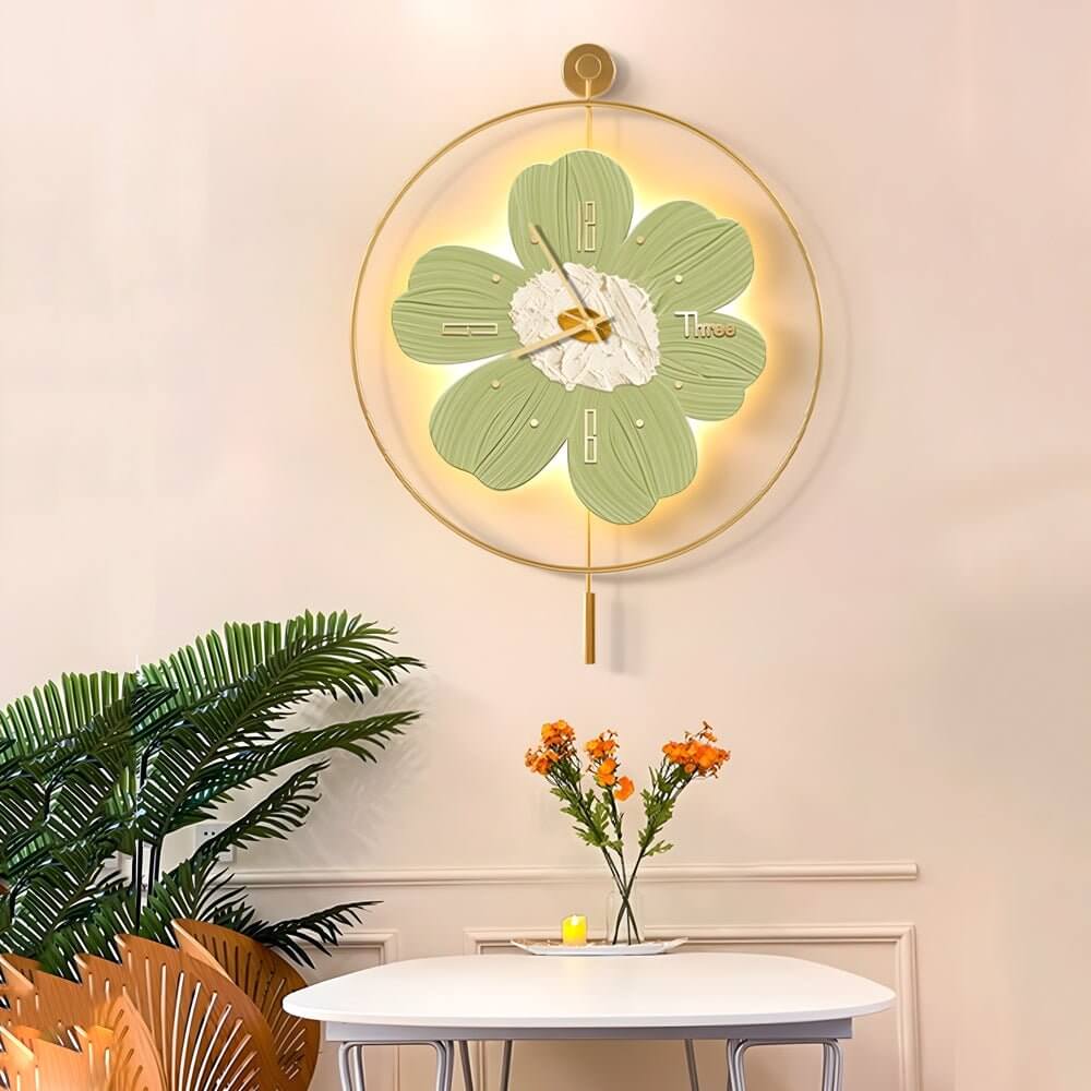 WINTERBOURNE FLORAL CIRCLE LED TIMEPIECE