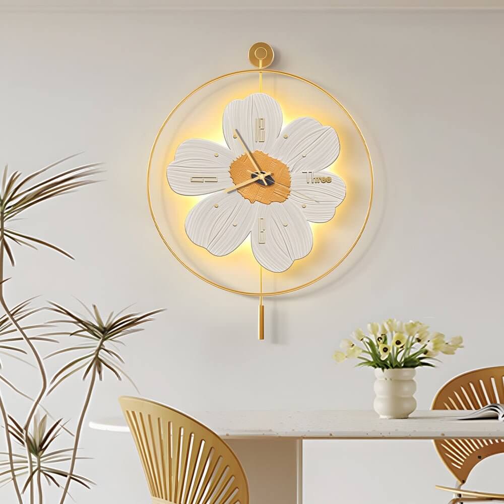 WINTERBOURNE FLORAL CIRCLE LED TIMEPIECE
