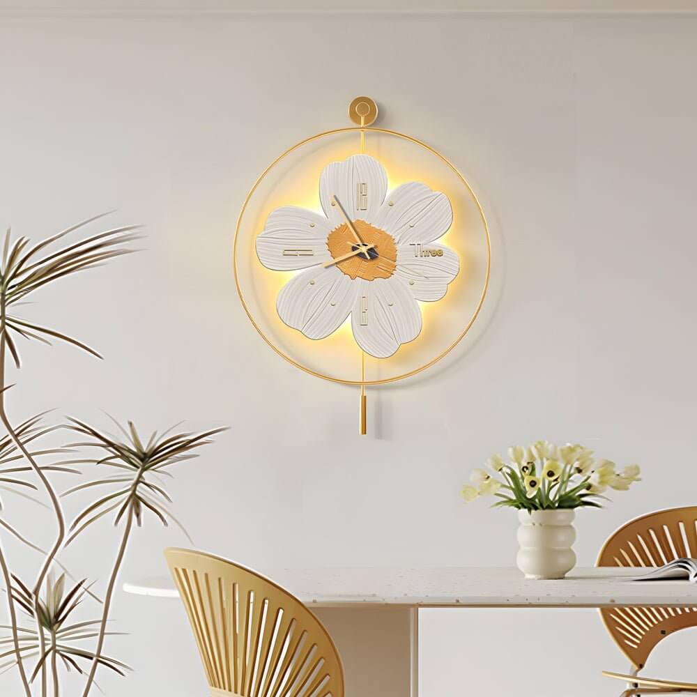 WINTERBOURNE FLORAL CIRCLE LED TIMEPIECE