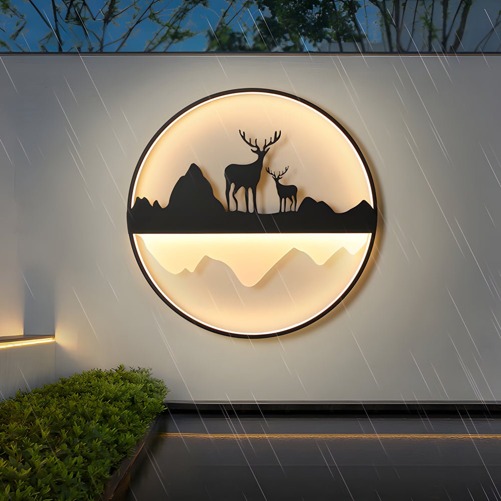WINTHORPE MOUNTAIN VISTA REMOTE-CONTROLLED DIMMABLE OUTDOOR WALL LANTERN