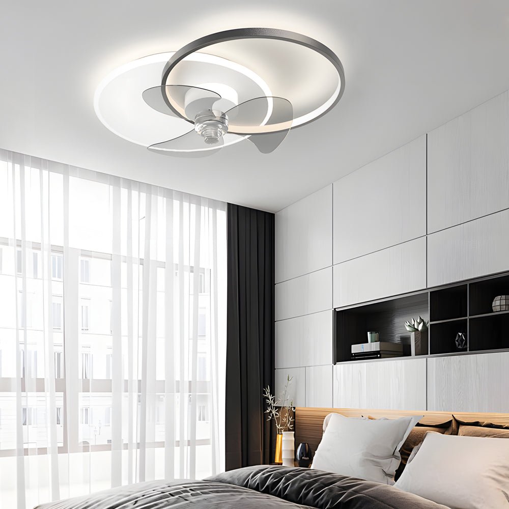 WINDSOR WHISPER MODERN CEILING FAN WITH TRIPLE DIMMING LED LIGHT