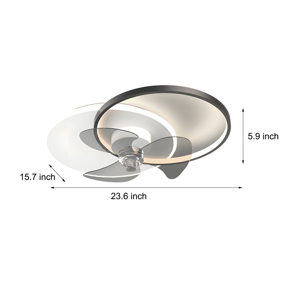 WINDSOR WHISPER MODERN CEILING FAN WITH TRIPLE DIMMING LED LIGHT