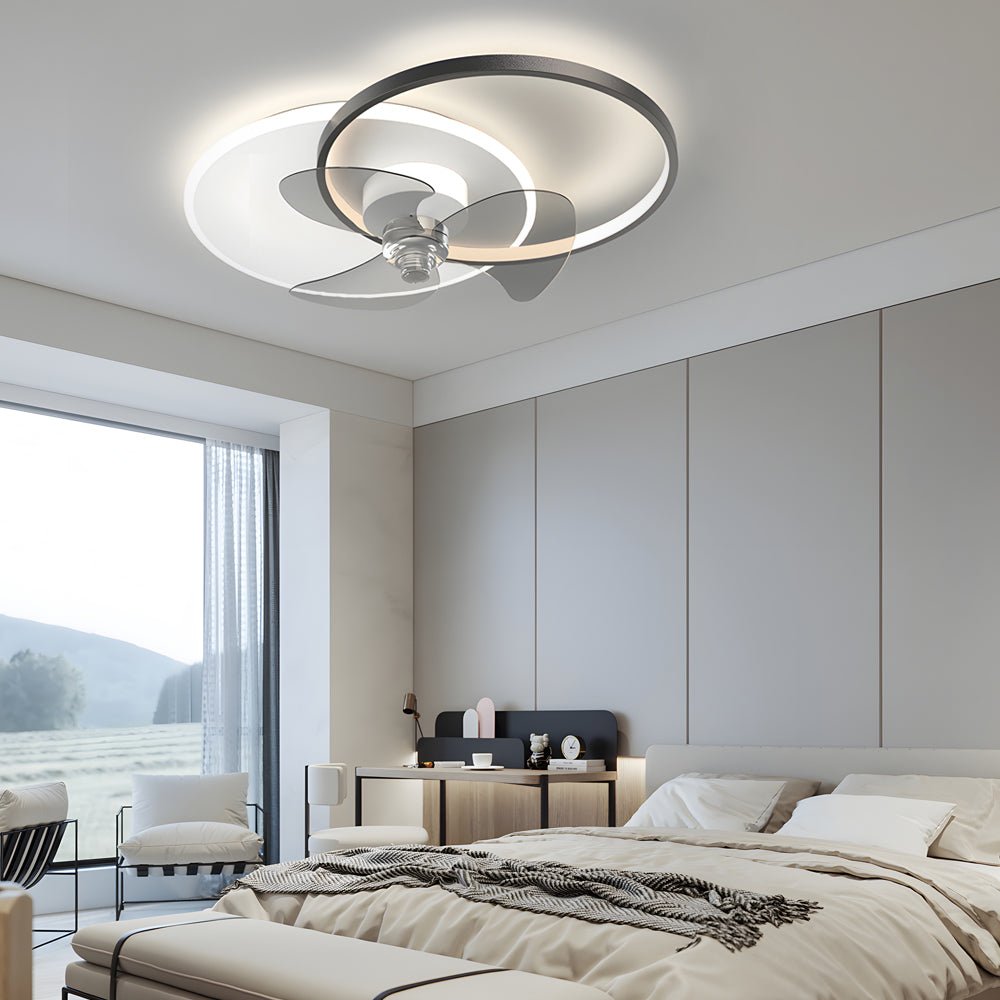 WINDSOR WHISPER MODERN CEILING FAN WITH TRIPLE DIMMING LED LIGHT