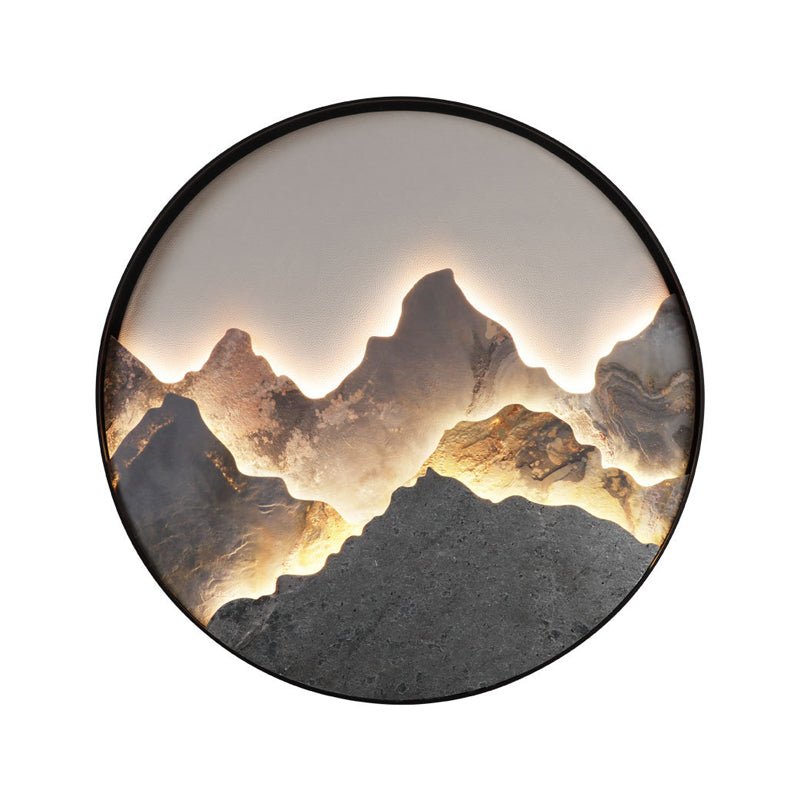 DERBYSHIRE STONE MOUNTAIN LANDSCAPE WALL LAMP