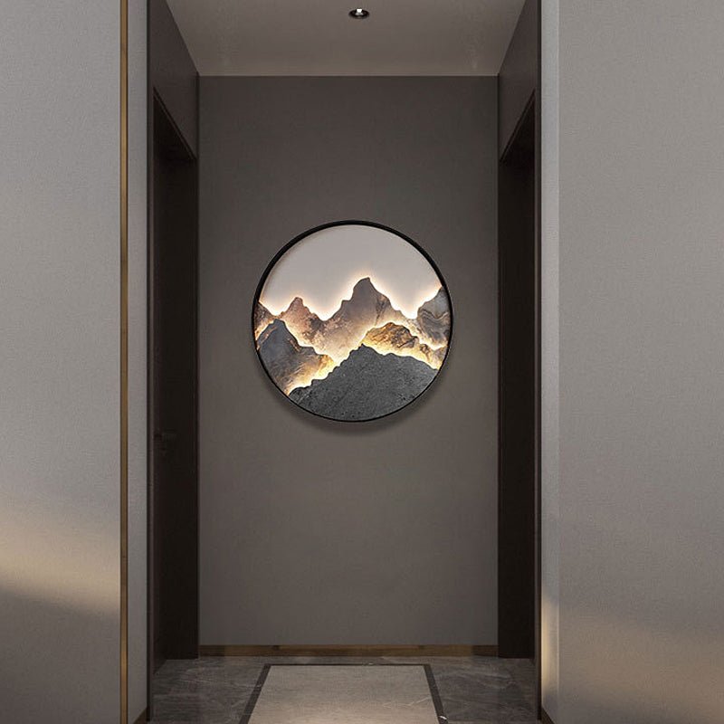 DERBYSHIRE STONE MOUNTAIN LANDSCAPE WALL LAMP