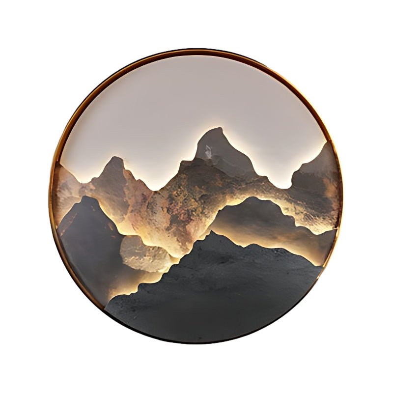DERBYSHIRE STONE MOUNTAIN LANDSCAPE WALL LAMP