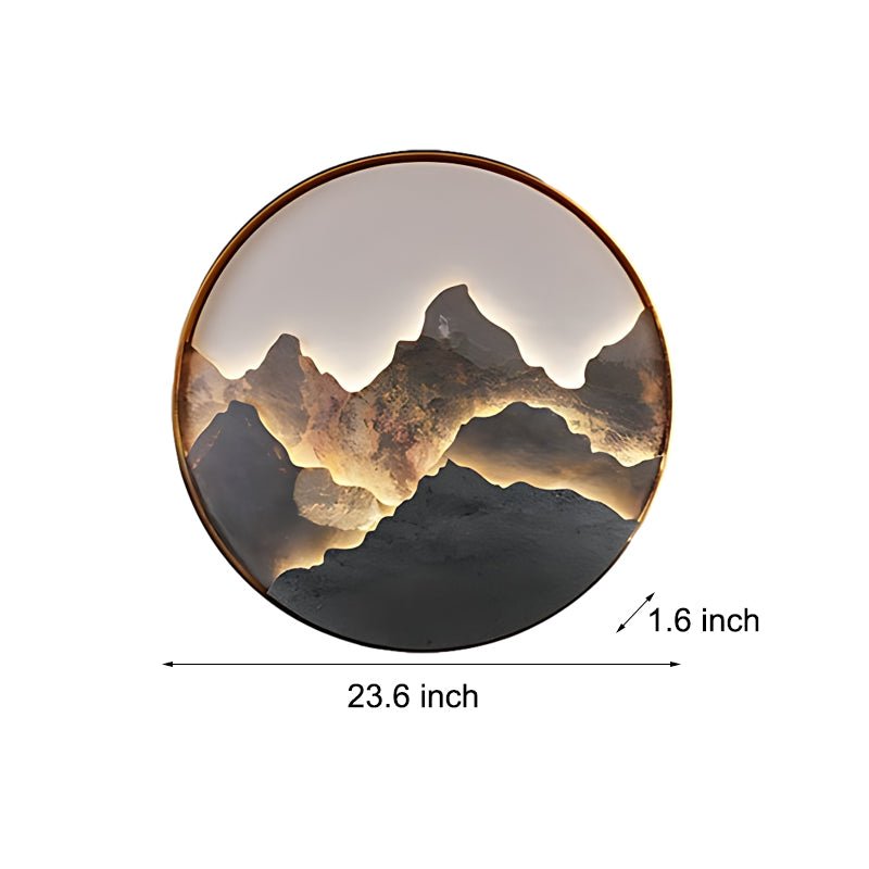 DERBYSHIRE STONE MOUNTAIN LANDSCAPE WALL LAMP