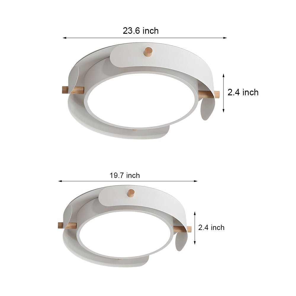 WINTERBOURNE METALLIC WOODEN DRUM CEILING FIXTURE