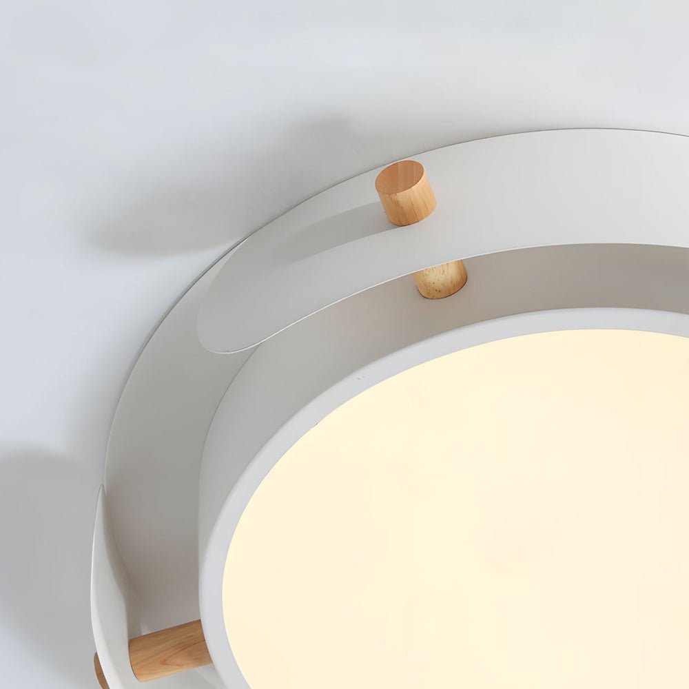 WINTERBOURNE METALLIC WOODEN DRUM CEILING FIXTURE