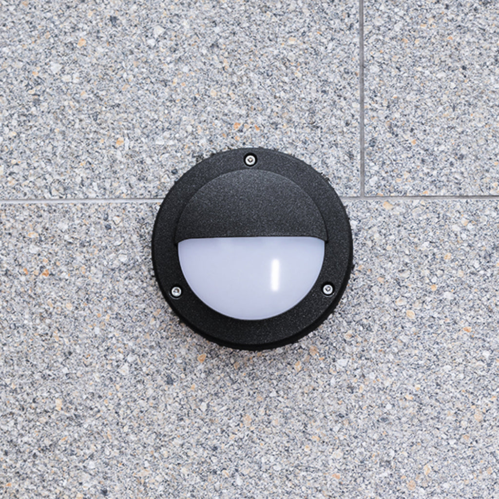 WINDSOR CIRCLE OUTDOOR LIGHTING FIXTURE, WEATHER-RESISTANT MINIMALIST DESIGN