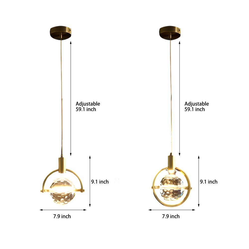 WINDSOR CRYSTAL SEMICIRCLE HANGING LANTERN