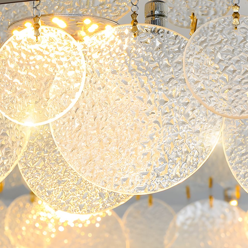 MERIDIAN GLASS SHELL CEILING ILLUMINATOR WITH TRIPLE BRIGHTNESS CONTROL