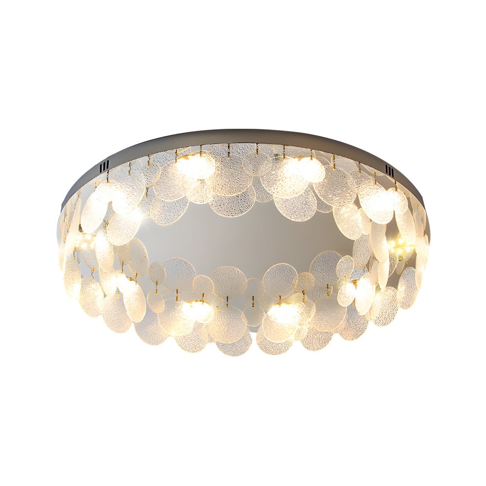 MERIDIAN GLASS SHELL CEILING ILLUMINATOR WITH TRIPLE BRIGHTNESS CONTROL