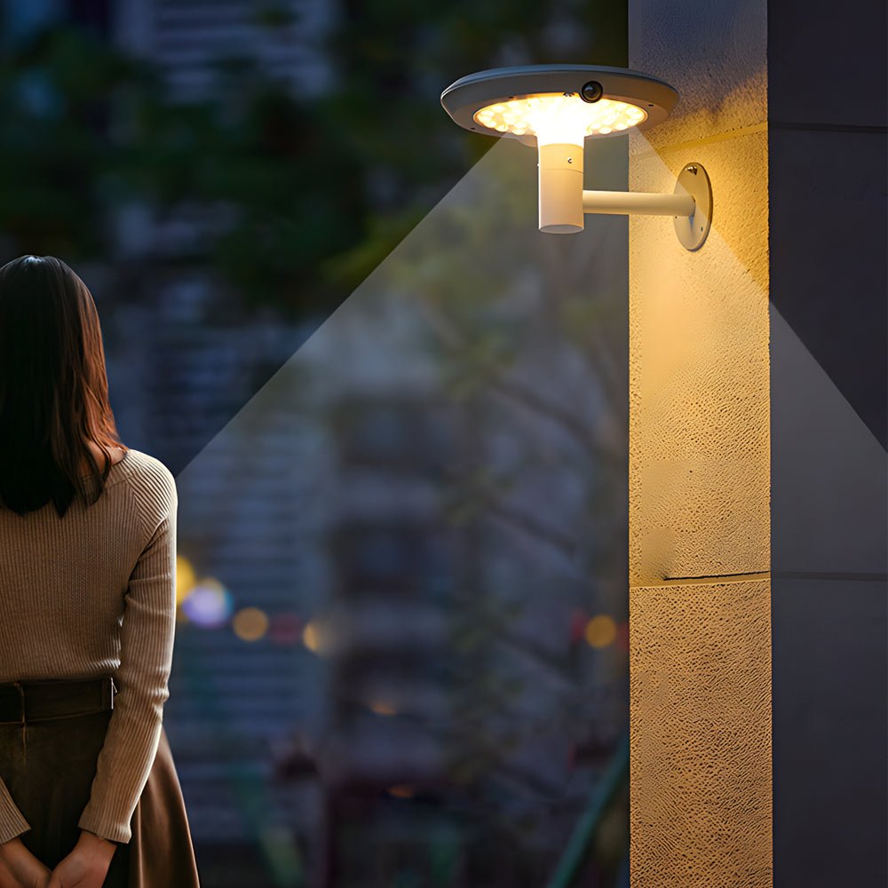 WHITBY CIRCLE SOLAR LED WALL LANTERN WITH MOTION DETECTOR
