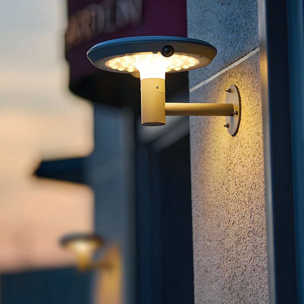 WHITBY CIRCLE SOLAR LED WALL LANTERN WITH MOTION DETECTOR