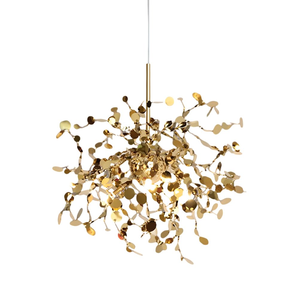 FENWICK POLISHED STEEL ORB CHANDELIER