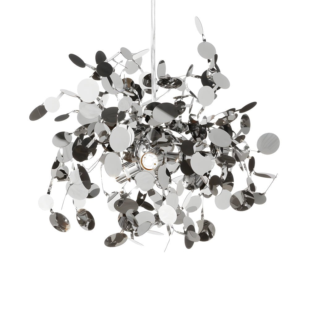FENWICK POLISHED STEEL ORB CHANDELIER