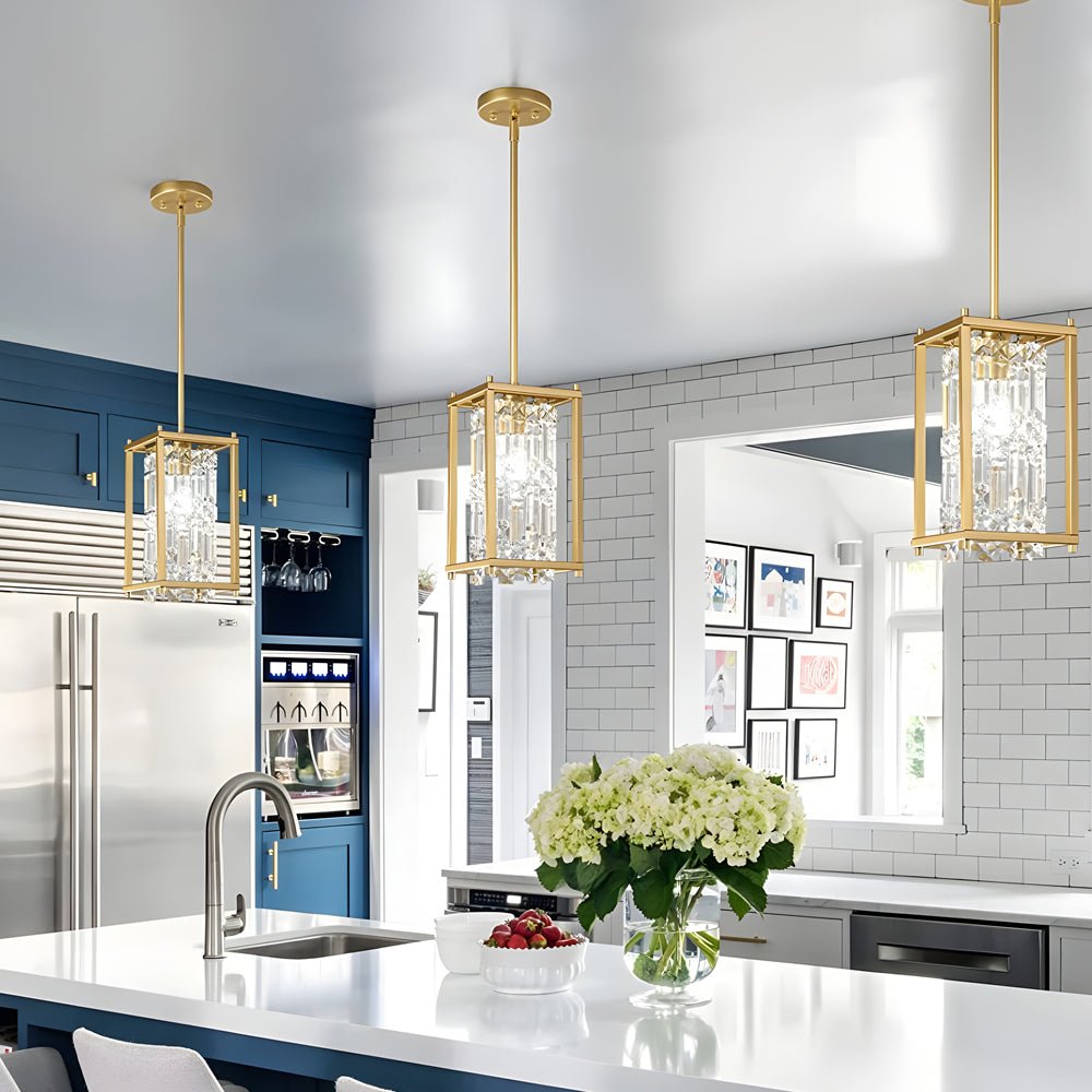 ASTONIA CRYSTAL-DRAPED GEOMETRIC CHANDELIER