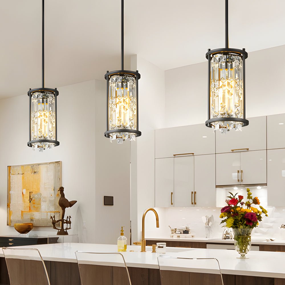ASTONIA CRYSTAL-DRAPED GEOMETRIC CHANDELIER