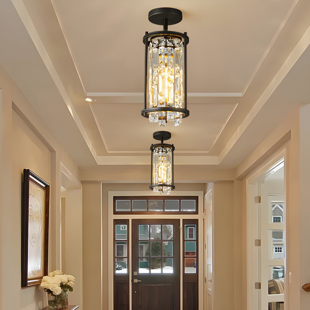 ASTONIA CRYSTAL-DRAPED GEOMETRIC CHANDELIER