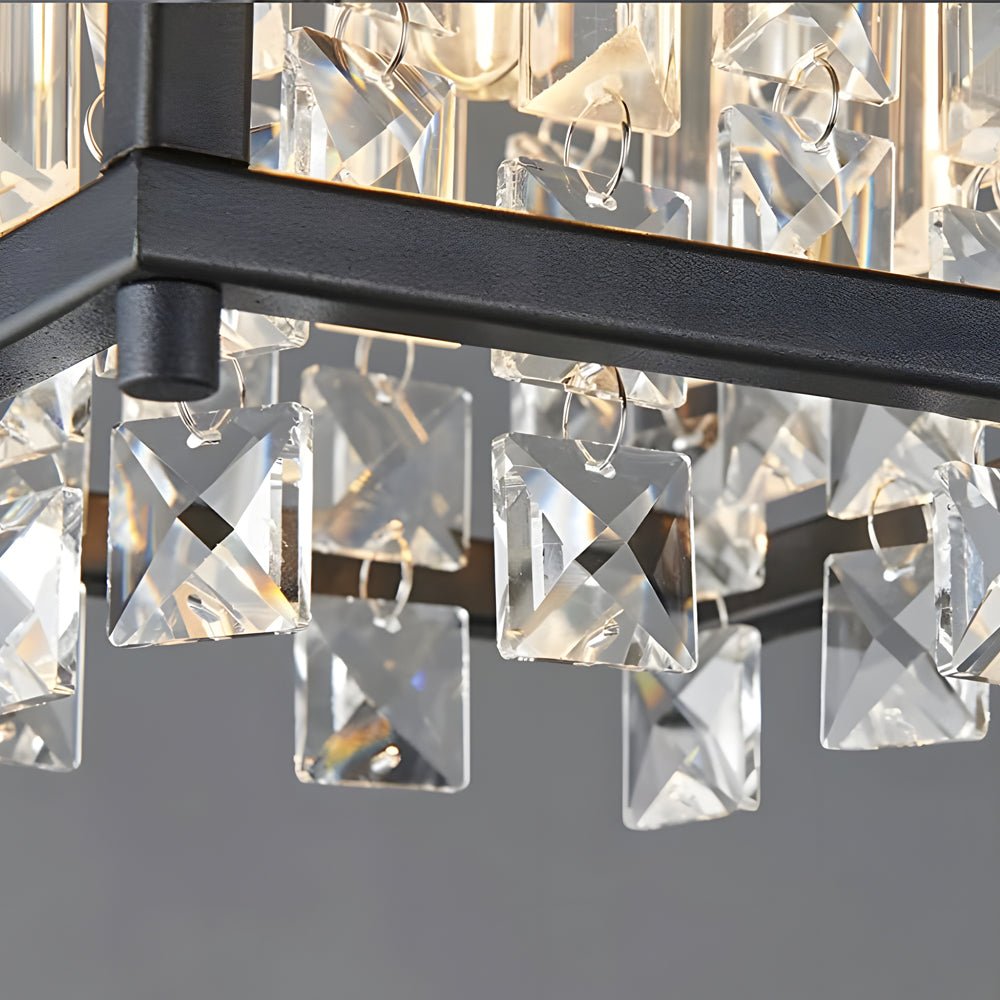 ASTONIA CRYSTAL-DRAPED GEOMETRIC CHANDELIER