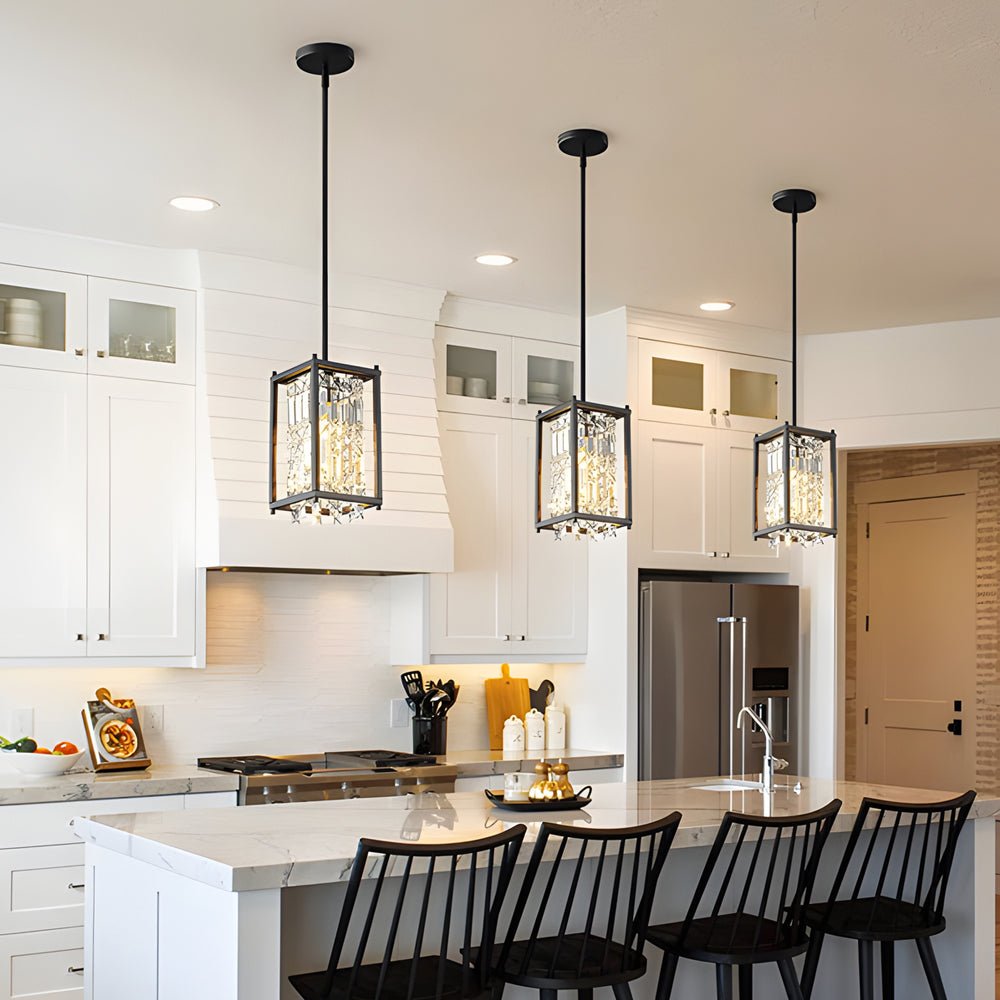 ASTONIA CRYSTAL-DRAPED GEOMETRIC CHANDELIER