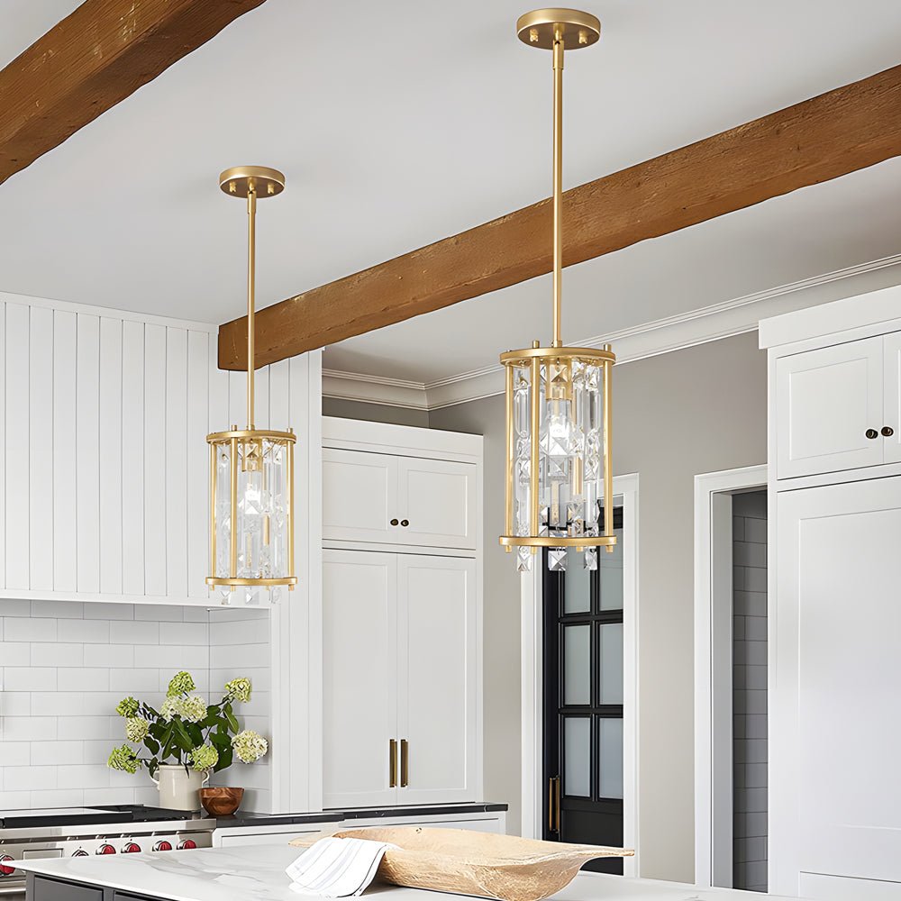 ASTONIA CRYSTAL-DRAPED GEOMETRIC CHANDELIER