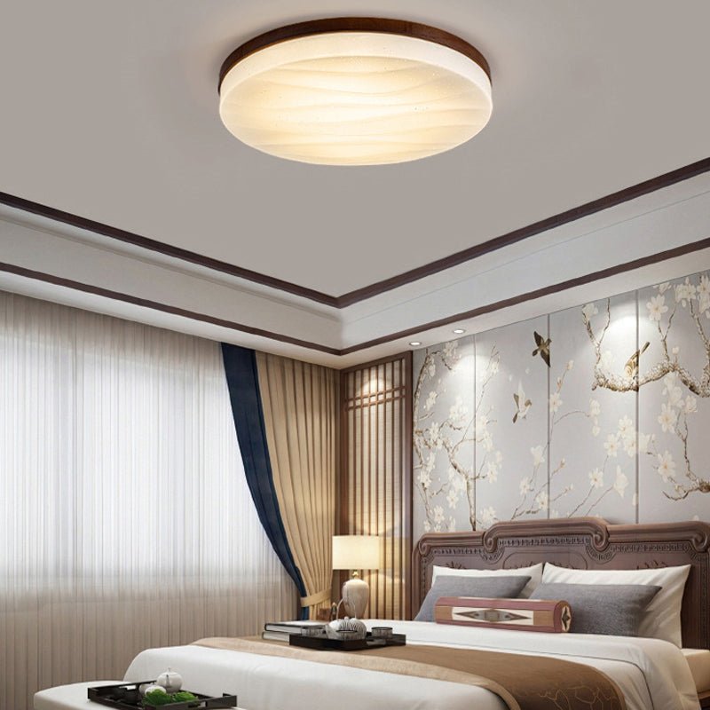 WINDSOR CIRCLE DIMMABLE WOODEN TRIO CEILING LANTERN