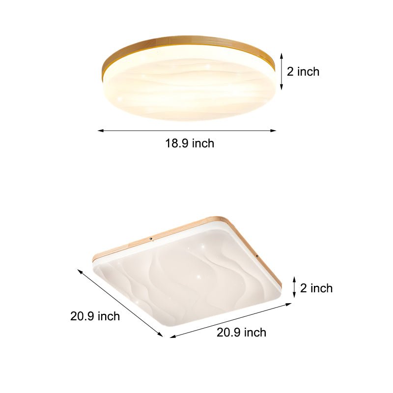 WINDSOR CIRCLE DIMMABLE WOODEN TRIO CEILING LANTERN