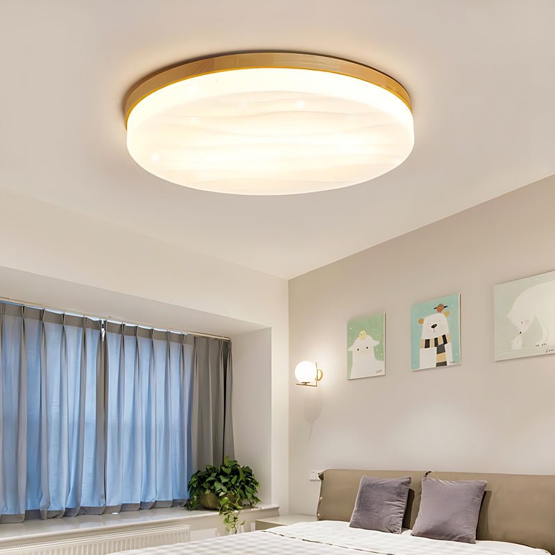 WINDSOR CIRCLE DIMMABLE WOODEN TRIO CEILING LANTERN