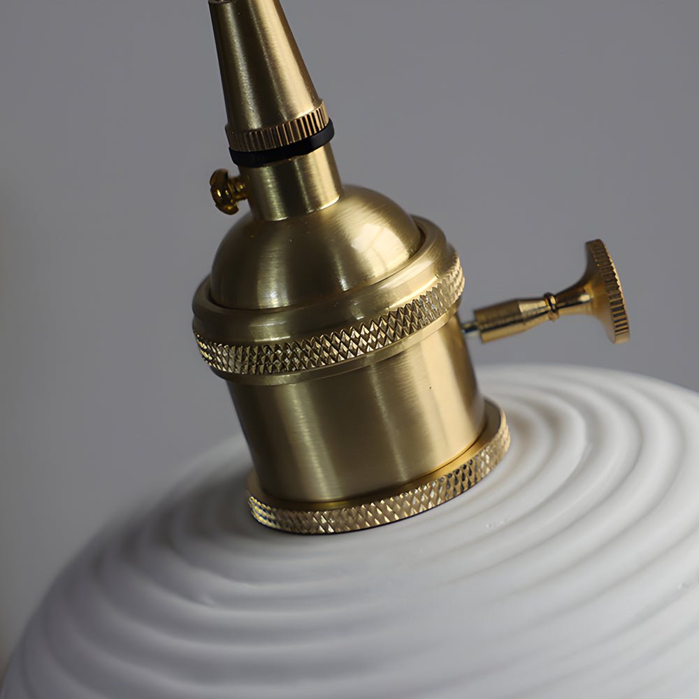 TAKASHI RIBBONED CERAMIC GLOBE LAMP
