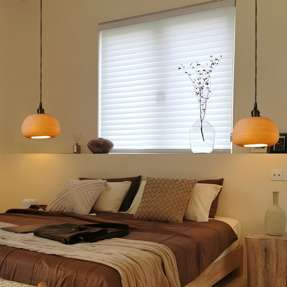 TAKASHI RIBBONED CERAMIC GLOBE LAMP