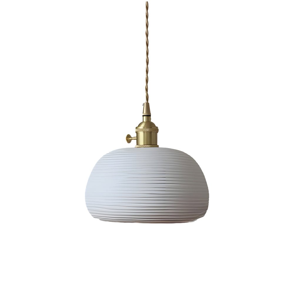 TAKASHI RIBBONED CERAMIC GLOBE LAMP