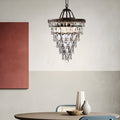 WINTERBOURNE CRYSTAL DROPLET TIERED LIGHTING FIXTURE